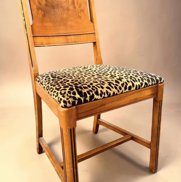1940s Leopard Print Side Chairs (Available in Store)
